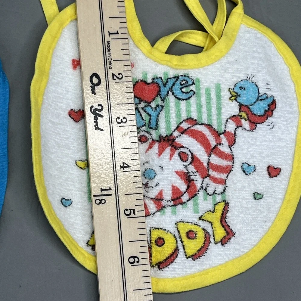 Playskool Baby Bibs for infants I love My Mommy & Daddy Lot of 4 Vintage
